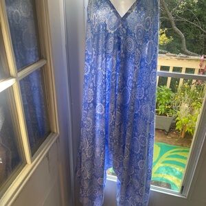 Blue and White Patterned Sweet Romper